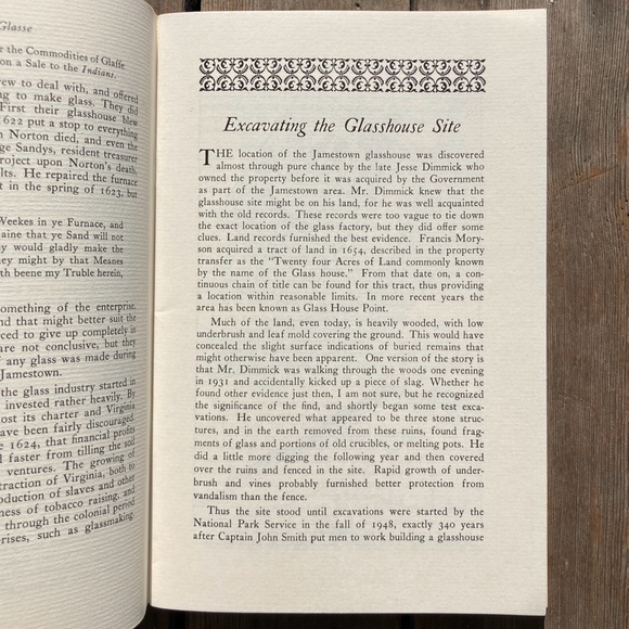 3 Virginia Arts Glassmaking at Jamestown Williamsburg Silversmith History Guide - Picture 12 of 16